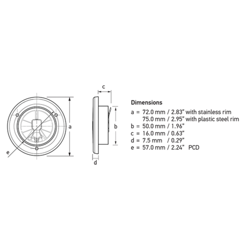 Hella EuroLED 75 Dual Colour warmweiß rot 12V