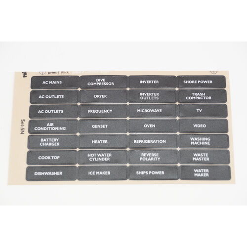 BEP Label Aufkleber Set für Schaltpanel - Set 2